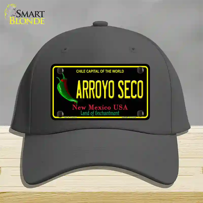 Arroyo Seco Black New Mexico Novelty License Plate Hat Cotton / Charcoal