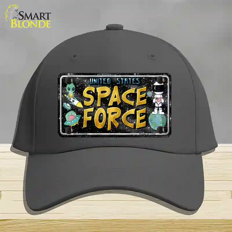 Space Force Novelty License Plate Hat Cotton / Charcoal