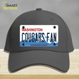 Washington Cougars Fan Novelty License Plate Hat Cotton / Charcoal