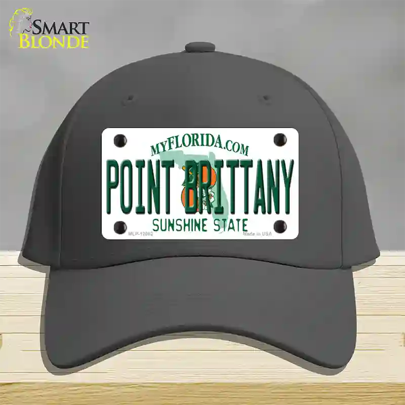 Florida Point Brittany Novelty License Plate Hat Cotton / Charcoal