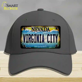 Nevada Virginia City Novelty License Plate Hat Cotton / Charcoal