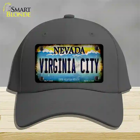 Nevada Virginia City Novelty License Plate Hat Cotton / Charcoal