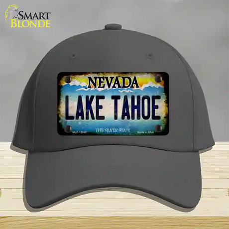 Nevada Lake Tahoe Novelty License Plate Hat Cotton / Charcoal