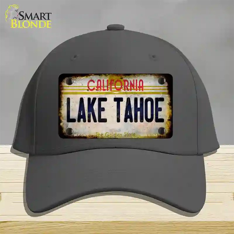 California Lake Tahoe Novelty License Plate Hat Cotton / Charcoal