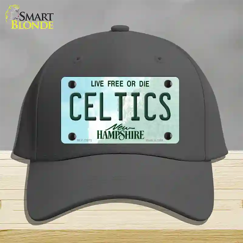 Celtics New Hampshire State Novelty License Plate Hat Cotton / Charcoal