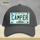 Camper New Hampshire State Novelty License Plate Hat Cotton / Charcoal