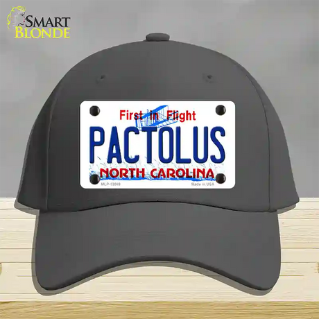 Pactolus North Carolina State Novelty License Plate Hat Cotton / Charcoal