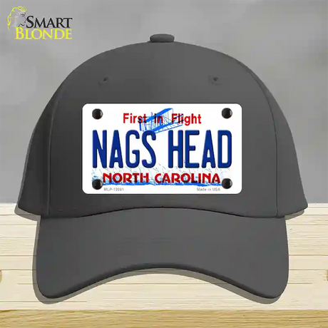 Nags Head North Carolina State Novelty License Plate Hat Cotton / Charcoal