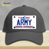 Army North Carolina State Novelty License Plate Hat Cotton / Charcoal