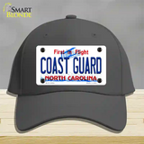 Coast Guard North Carolina State Novelty License Plate Hat Cotton / Charcoal