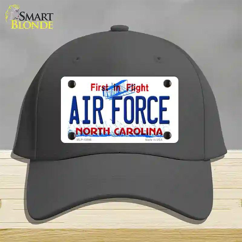 Air Force North Carolina State Novelty License Plate Hat Cotton / Charcoal