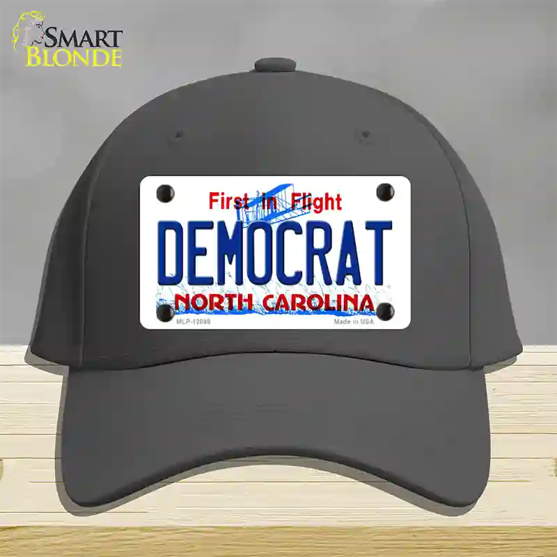 Democrat North Carolina State Novelty License Plate Hat Cotton / Charcoal