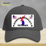 Korean Conflict Veteran Novelty License Plate Hat Cotton / Charcoal