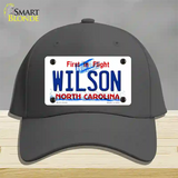 Wilson North Carolina State Novelty License Plate Hat Cotton / Charcoal