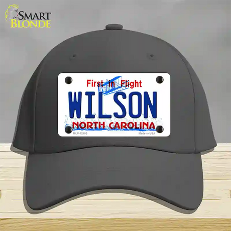 Wilson North Carolina State Novelty License Plate Hat Cotton / Charcoal