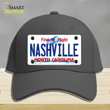 Nashville North Carolina State Novelty License Plate Hat Cotton / Charcoal