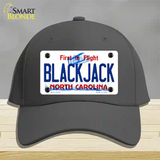 Blackjack North Carolina State Novelty License Plate Hat Cotton / Charcoal