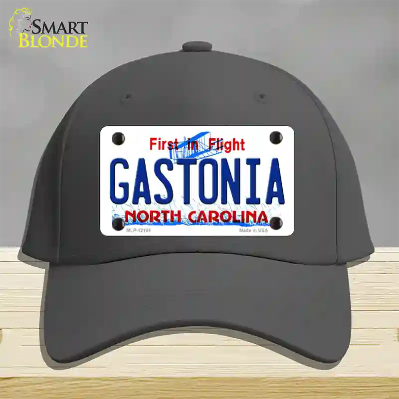 Gastonia North Carolina State Novelty License Plate Hat Cotton / Charcoal