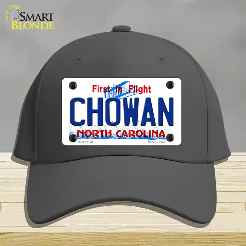 Chowan North Carolina State Novelty License Plate Hat Cotton / Charcoal