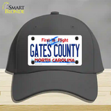 Gates County North Carolina State Novelty License Plate Hat Cotton / Charcoal