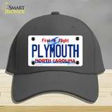 Plymouth North Carolina State Novelty License Plate Hat Cotton / Charcoal