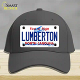 Lumberton North Carolina State Novelty License Plate Hat Cotton / Charcoal