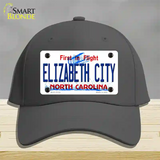 Elizabeth City North Carolina State Novelty License Plate Hat Cotton / Charcoal