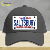 Salisbury North Carolina State Novelty License Plate Hat Cotton / Charcoal