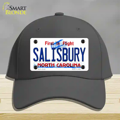 Salisbury North Carolina State Novelty License Plate Hat Cotton / Charcoal