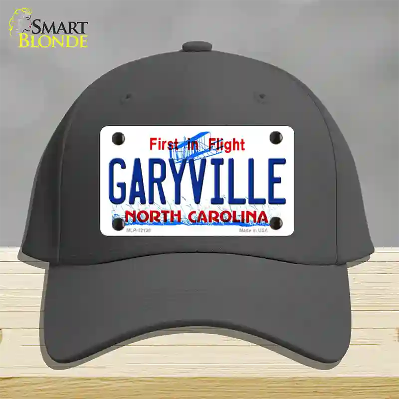 Garyville North Carolina State Novelty License Plate Hat Cotton / Charcoal