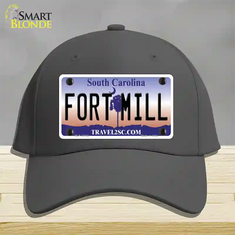 Fort Mill South Carolina Novelty License Plate Hat Cotton / Charcoal