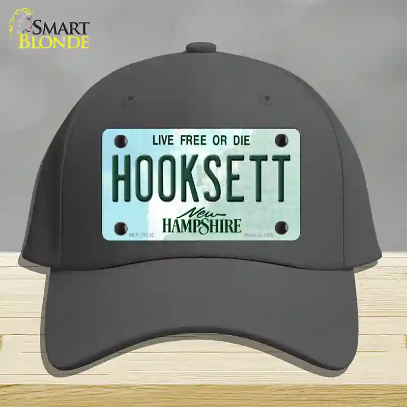 Hooksett New Hampshire Novelty License Plate Hat Cotton / Charcoal