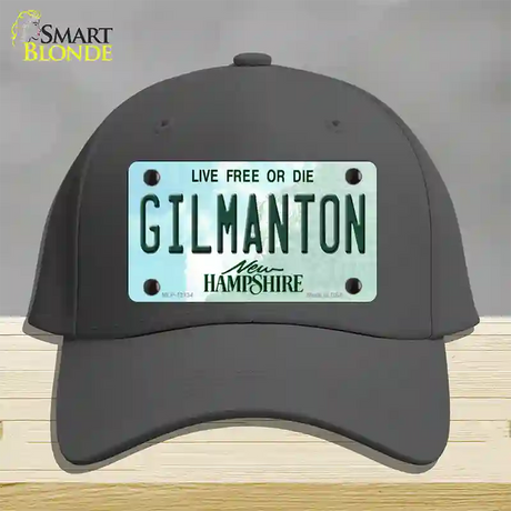 Gilmanton New Hampshire Novelty License Plate Hat Cotton / Charcoal