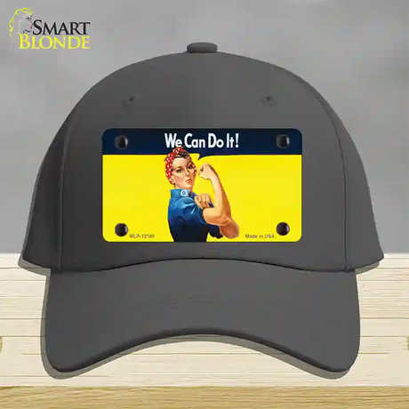 We Can Do It Novelty License Plate Hat Cotton / Charcoal