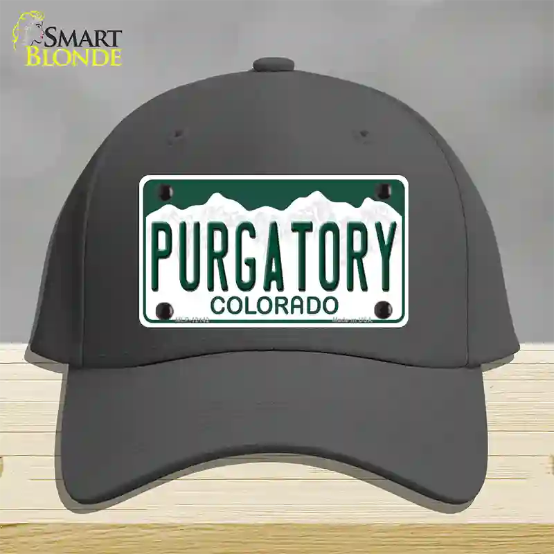 Purgatory Colorado Novelty License Plate Hat Cotton / Charcoal