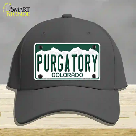 Purgatory Colorado Novelty License Plate Hat Cotton / Charcoal