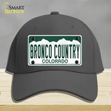 Bronco Country Colorado Novelty License Plate Hat Cotton / Charcoal