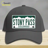 Stony Pass Colorado Novelty License Plate Hat Cotton / Charcoal