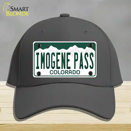 Imogene Pass Colorado Novelty License Plate Hat Cotton / Charcoal