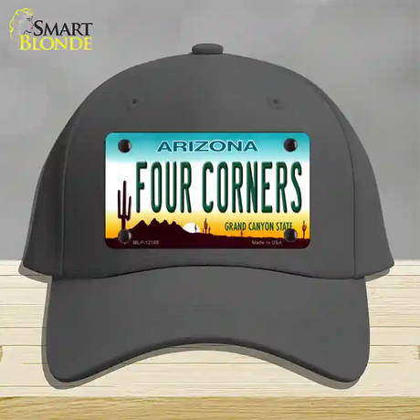 Four Corners Arizona Novelty License Plate Hat Cotton / Charcoal