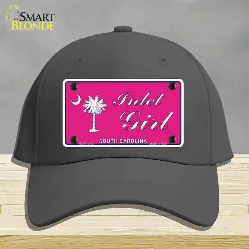 Inlet Girl SC Pink Novelty License Plate Hat Cotton / Charcoal