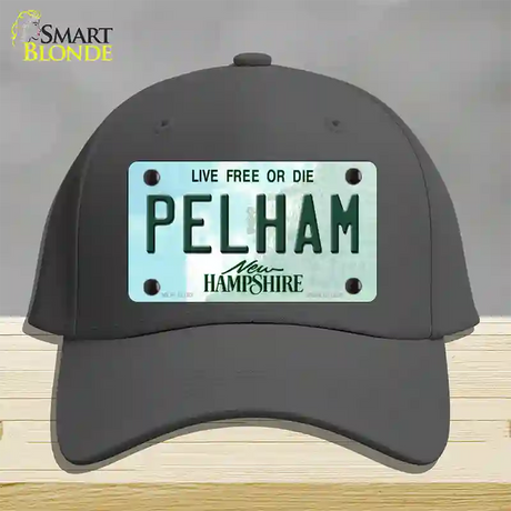 Pelham New Hampshire Novelty License Plate Hat Cotton / Charcoal