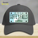 Goffes Falls New Hampshire Novelty License Plate Hat Cotton / Charcoal