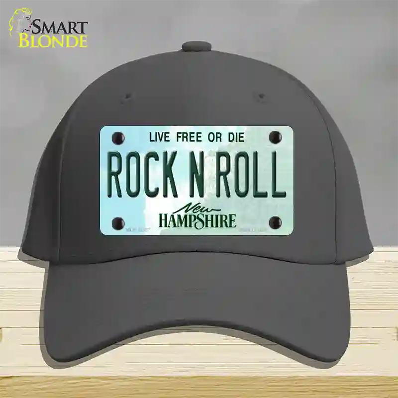 Rock N Roll New Hampshire Novelty License Plate Hat Cotton / Charcoal