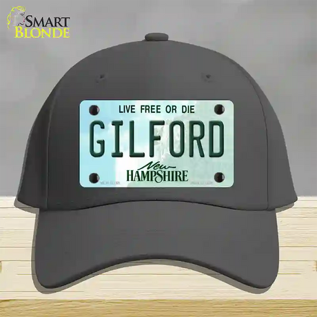 Gilford New Hampshire Novelty License Plate Hat Cotton / Charcoal