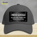 I Need Google Novelty License Plate Hat Cotton / Charcoal