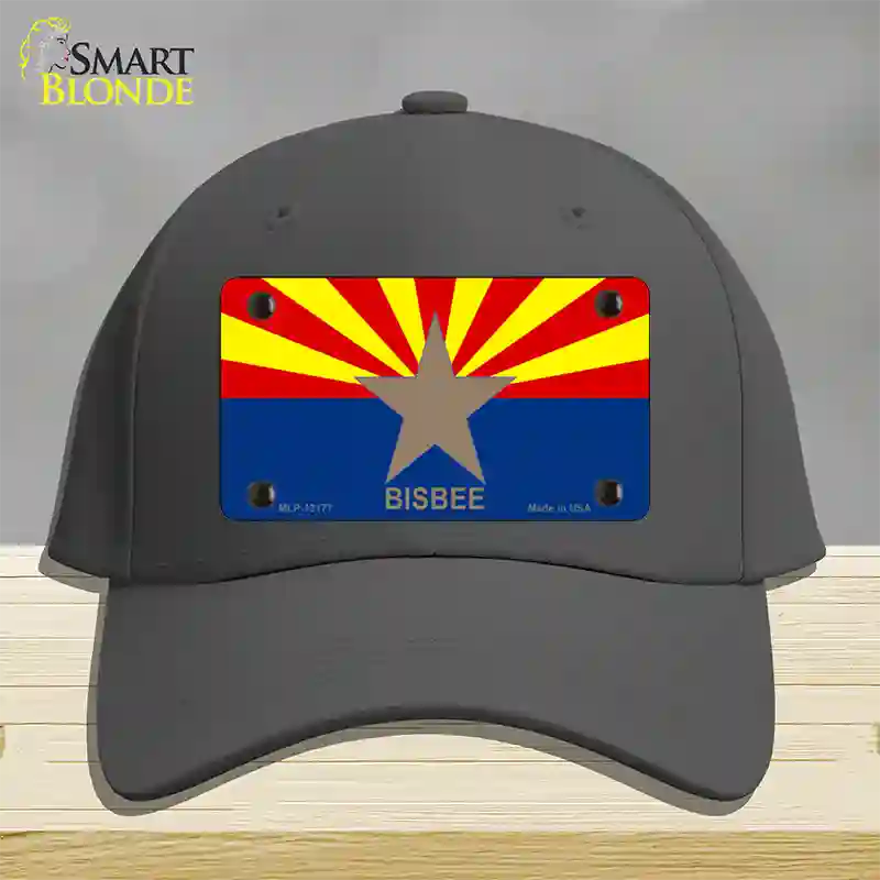 Bisbee Arizona Flag Novelty License Plate Hat Cotton / Charcoal