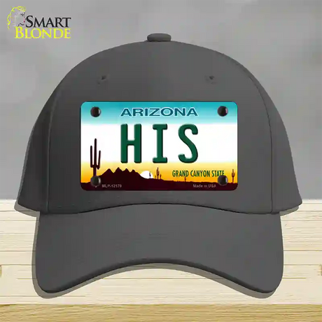 His Arizona Novelty License Plate Hat Cotton / Charcoal