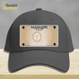 Mississippi Great Seal Blank Novelty License Plate Hat Cotton / Charcoal