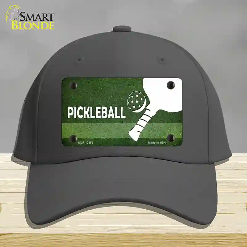 Pickleball Novelty License Plate Hat Cotton / Charcoal